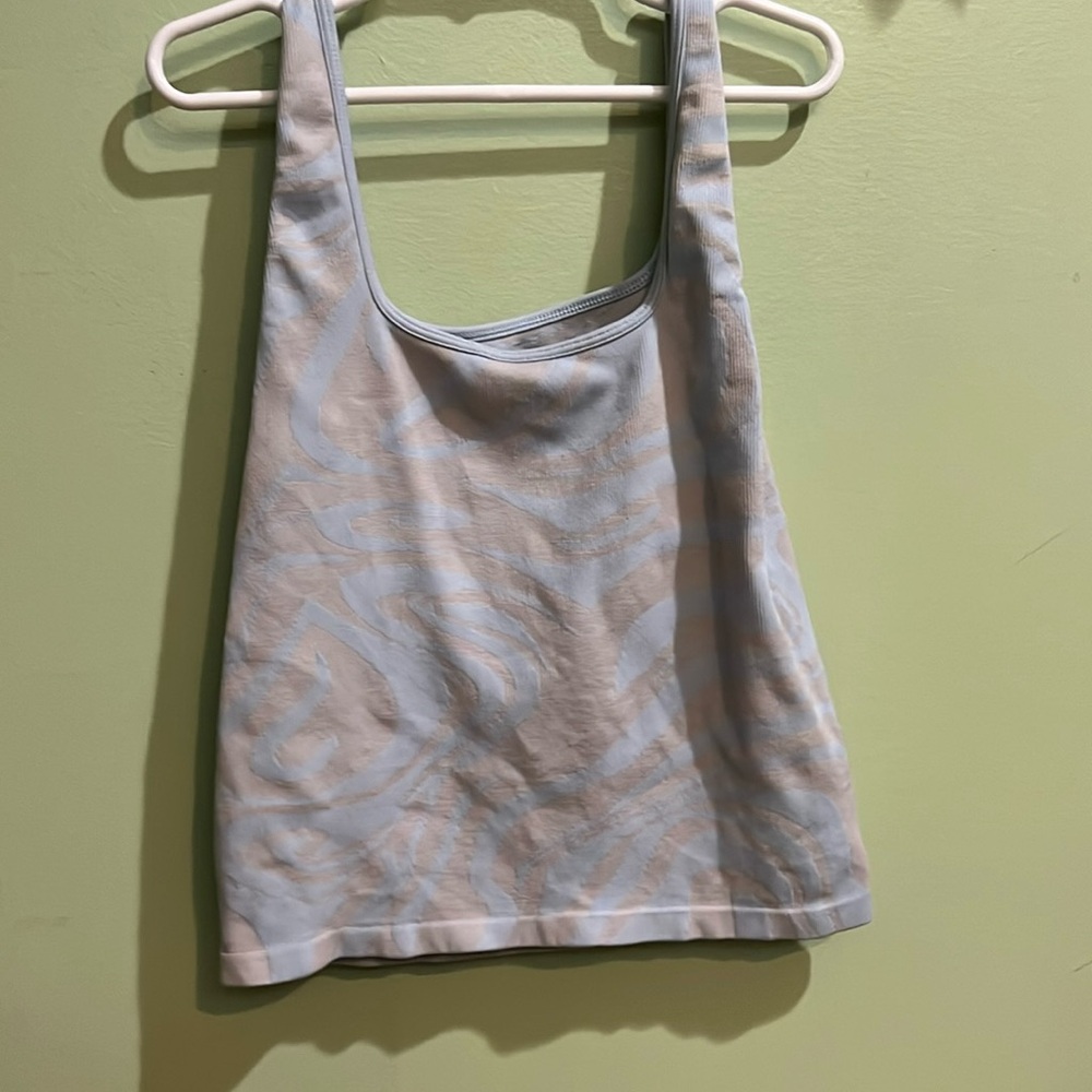 small blue design tank top